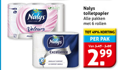  nalys toiletpapier 6 50 inspired by nature velours absolu excellence comfort le pakken rollen pak 