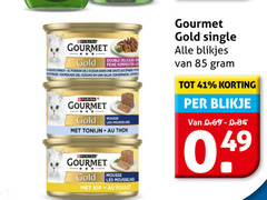  gourmet kattenvoer xpurina gold double poisson sauce oceano salsa co purina mousse les tonijn kip poulet single blikjes blikje 