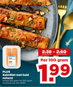 zalmfilet 100 250 500 huid naturel schaal actieprijs kilo 