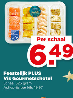  visgourmetschotel feestdagen schaal feestelijk vis gourmetschotel actieprijs kilo 