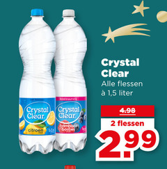  crystal clear fruitdrank 2 koolzuurvrij framboos citroen flessen 1 5 liter 