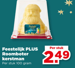  roomboter 100 feestelijk kerstman stuk 