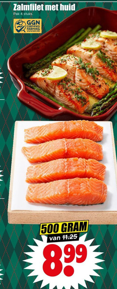  zalmfilet 4 500 huid pak stuks certified farming 