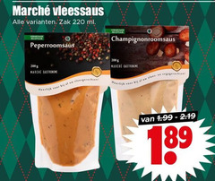  saus 200 vleessaus zak ml receptuur peperroomsaus champignonroomsaus marche gastronome vlees 