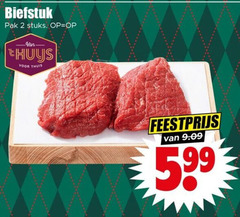  biefstuk 2 pak stuks thuis feestprijs 