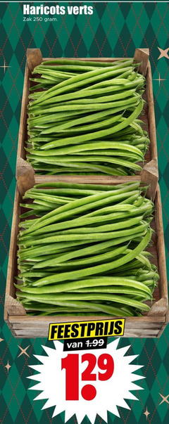  haricots verts 250 zak feestprijs 