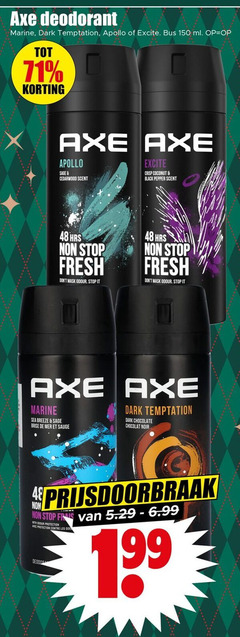 klik op dit plaatje voor een vergroting en voor vergelijkbare aanbiedingen gerelateerd aan
axe deodorant 48 150 marine dark temptation apollo excite bus ml cedarwood scent stop fresh mask odour it crisp coconut black pepper sea breeze brise chocolate chocolat noir frais with protection avec les 19 axe deodorant 48 150 marine dark temptation apollo excite bus ml cedarwood scent stop fresh mask odour it crisp coconut black pepper sea breeze brise chocolate chocolat noir frais with protection avec les 19
