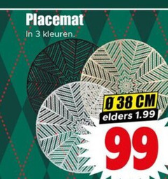  placemats 3 99 placemat kleuren cm elders 