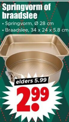  braadslede springvorm 24 28 34 braadslee cm elders 5.99 