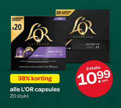  douwe egberts l or koffiecups 2 11 20 aluminium capsules bus espresso profond stuks ristretto 