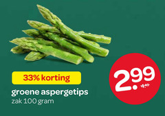  asperges 33 100 groene aspergetips zak 