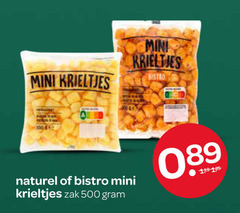  krieltjes 100 500 mini bistro naturel zak 