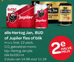  bud hertog jan jupiler blikjes bier 2 12 pils le fles blik krat pack 0.0 gekoeld mono ml stuks halve 