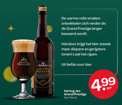  hertog jan speciaalbieren 750 grand prestige warme volle smaken ontwikkelen langer bier tonen rijpen fles ml 