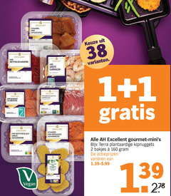  gourmetminis 1 2 160 excellent scharrel mini biefstuk gemarineerd mat garnalen knoflook gourmet zalmblokjes style varkensvlees man bater black angus kiphaasjes and plantaardige kip nuggets terra kipnuggets bakjes varieeren 