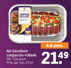  runderrollade 140 excellent carpaccio rollade resto gedroogde tomaten kars kilo pers 