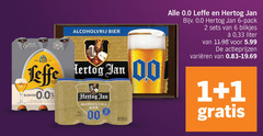  hertog jan leffe alcoholvrij bier 1 2 6 140 inno 00 blonde 0.0 pack blikjes 33 liter 5.99 varieeren 