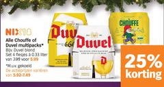  duvel la chouffe speciaalbieren 4 25 nix18 multipacks blond liter 5.99 m.u.v gekoeld varieeren duwt belgian all avec des notes belgisch speciaalbier biere specialite brewed to blonde 
