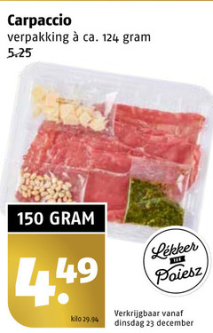  carpaccio 23 150 ca. kilo december 