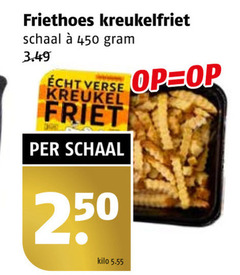  patat 250 450 kreukelfriet schaal verse kreukel friet kilo 