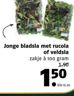  rucola 100 150 jonge bladsla veldsla zakje kilo 
