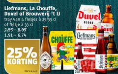  duvel la chouffe brouwerij t ij liefmans speciaalbieren 4 25 33 tray flesje blond fruitesse 4x liter v.a. 