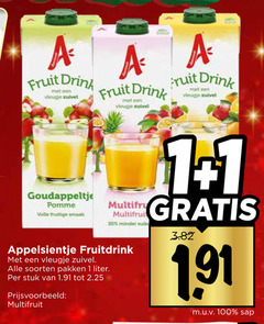  appelsientje fruitdrank 1 30 100 aaa fruit drink zuivel vleugje goudappeltje pomme volle fruitige minder suikerpot fruitdrink soorten pakken liter stuk multifruit sap 