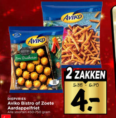  patat aardappelproducten 2 bistro aviko pom duchesse diepvries zoete aardappelfriet soorten zakken 