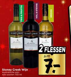  rode wijn witte 2 7 750 fris fruitig stoney creek australia stevig australische soorten ml droog flessen 