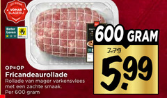  fricandeau rollade 600 slagerij beter leven fricandeaurollade varkensvlees zachte 5.99 