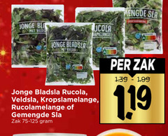  rucola sla jonge bladsla hit mengde veldsla kropslamelange rucolamelange gemengde zak 