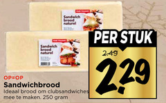  brood 250 sandwich naturel sandwichbrood stuk 
