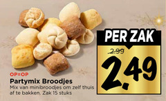  broodjes 15 partymix mix minibroodjes thuis bakken zak stuks 
