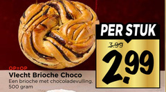  brioche 500 vlecht choco chocoladevulling stuk 3.99 