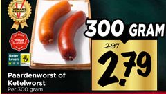  paardenworst ketelworst 300 favoriet exclusie slagerij beter leven 