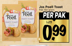  jos poell toast 150 party pak 
