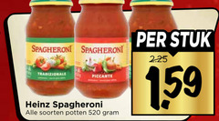  spagheroni heinz pastasaus tradizionale piccante soorten potten stuk 