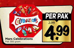  celebrations mini chocoladerepen mars pak 