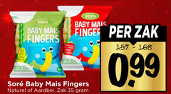  sore babyvoeding 35 baby mais fingers finger zak naturel aardbei 