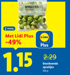  spruitjes 500 koeling geschoonde 