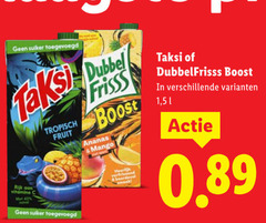  dubbelfrisss taksi fruitdrank 40 suiker tropisch fruit rijk vitamine dubbel frisss boost ananas mango boordevol 1 
