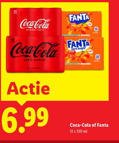  fanta coca-cola cola frisdrank 12 330 350 coca original taste zero sugar calories ml 