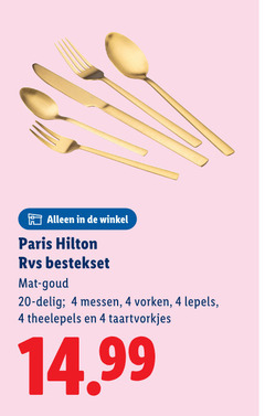  besteksets 4 20 paris hilton rvs bestekset mat goud delig messen vorken lepels theelepels taartvorkjes 