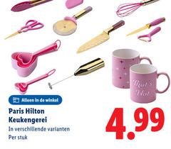  keukenschaar knoflookpers blikopener paris hilton keukengerei stuk hot 