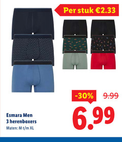 heren boxershorts 3 stuk esmara men herenboxers maten xl 