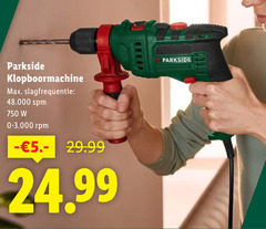  klopboormachine 750 parkside slagfrequentie rpm 