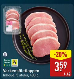  varkensfiletlapjes 5 400 filetlap beter leven dieren bescherming varkensfiletlappen inhoud stuks 