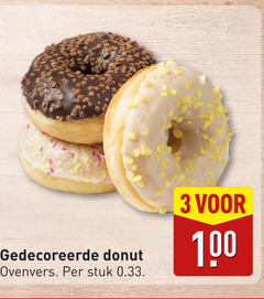  donuts 3 100 gedecoreerde donut ovenvers stuk 