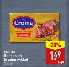  croma olie en vetten 250 vlees bakken braden vrij kunstmatige kleurstoffen serveersuggestie wikkel 