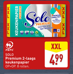  solo keukenpapier 2 8 35 50 xxl premium vellen super absorberend absorptie vocht vet normaal ecolabel rollen 